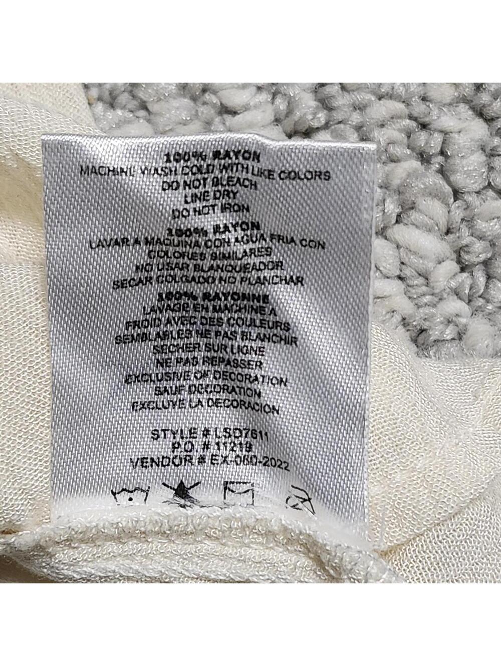 Salty Lemon Cream Button-Down Long Sleeve Shirt Dress Size Small NWT - Picture 7 of 9